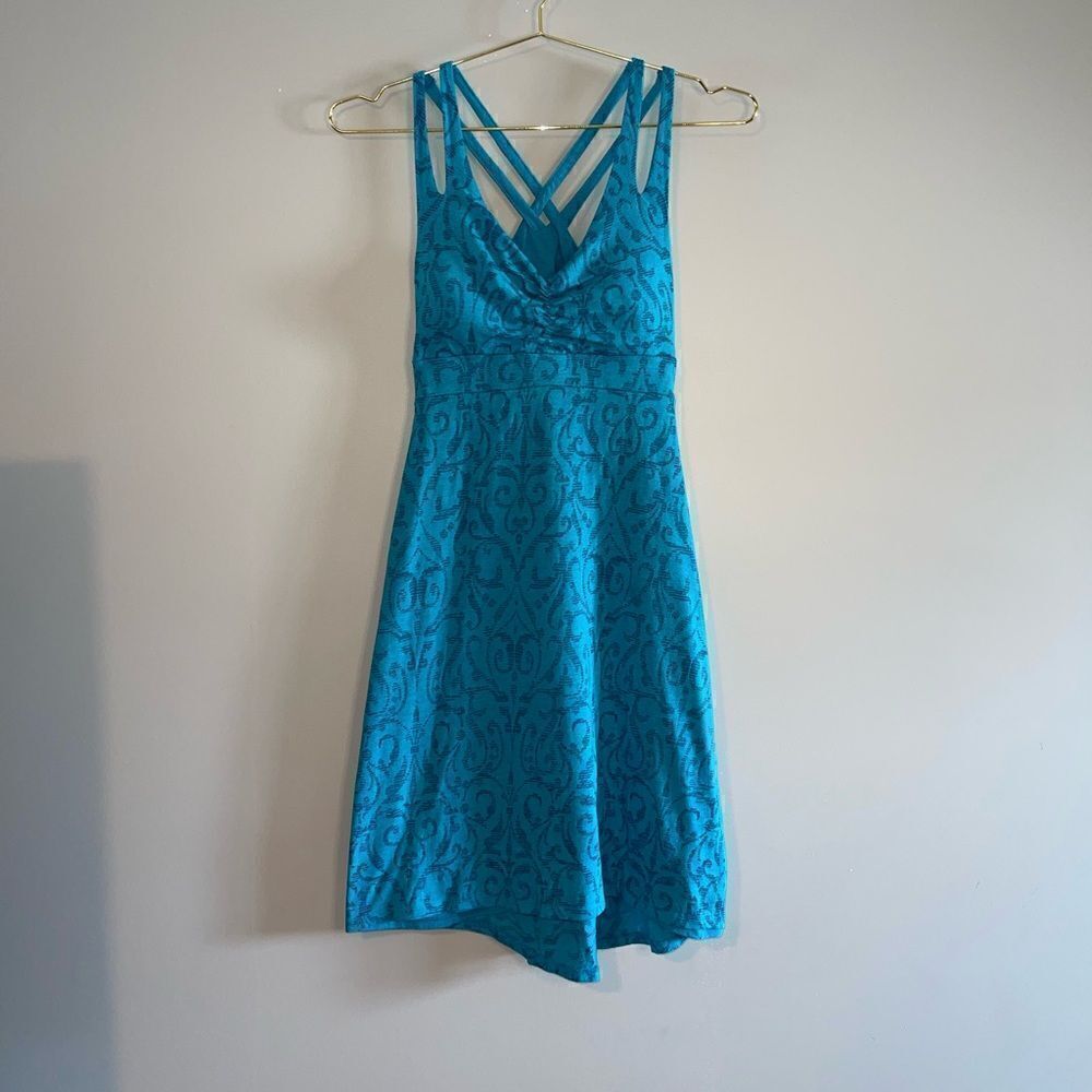 Dakini Turquoise Strappy Athleisure Dress | SZ XS